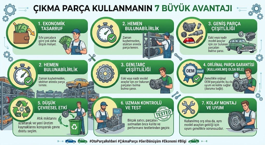 Çıkma Parça Kullanmanın 7 Büyük Avantajı